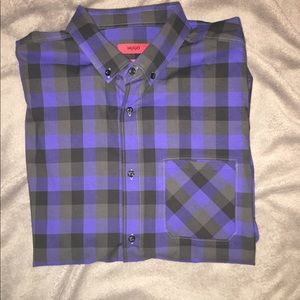 Hugo Boss checkered dress up shirt